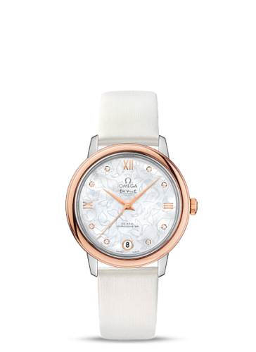 Omega De Ville Prestige Co-Axial 32.7 Stainless Steel / Red Gold / MOP Butterfly